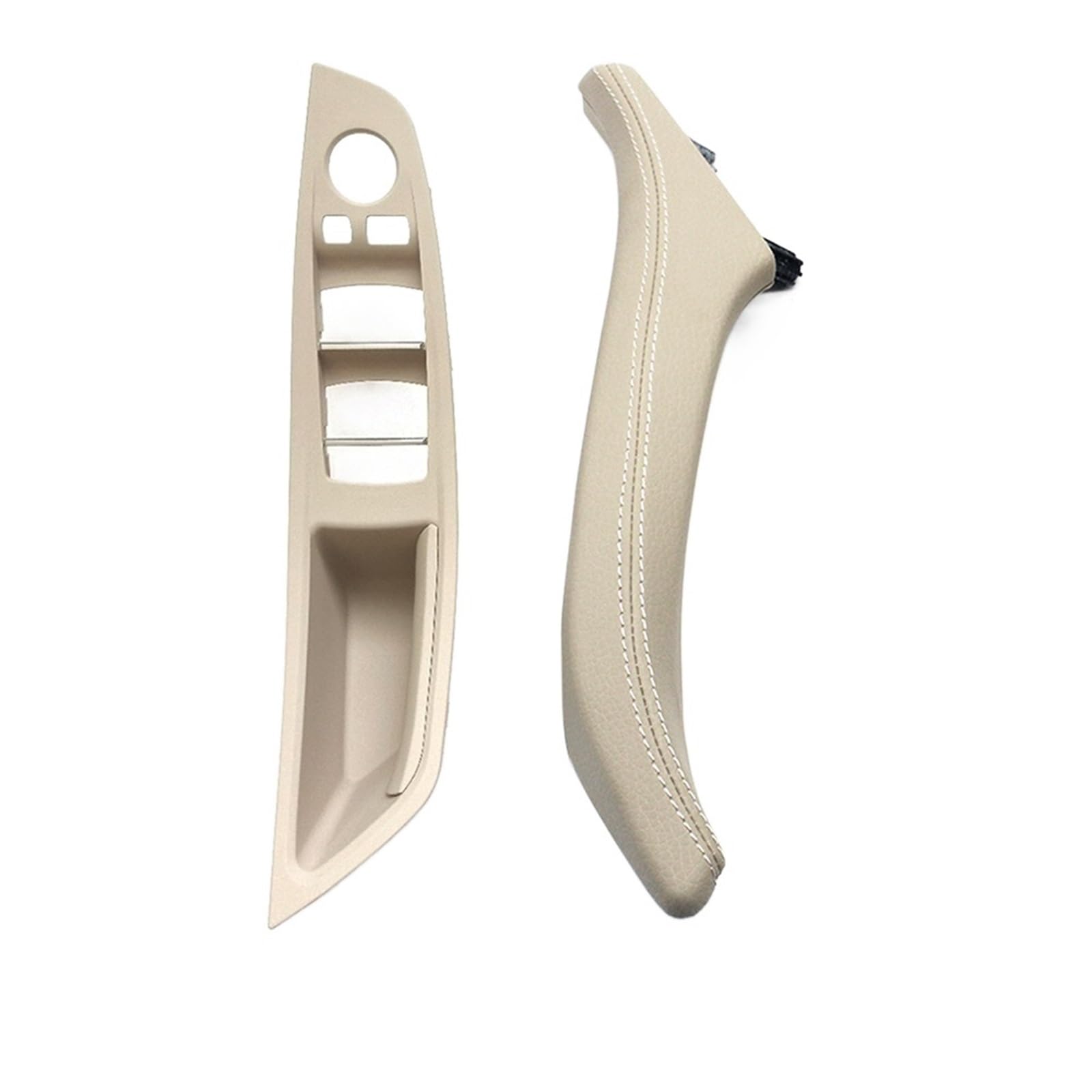 OEXRIGRU Car Interior Door Handles for BMW 5 Series F10 F11 F18 520 523 525 528 530 540 LHD Car Interior Panel Door Handle Cover(Model A Oyster)