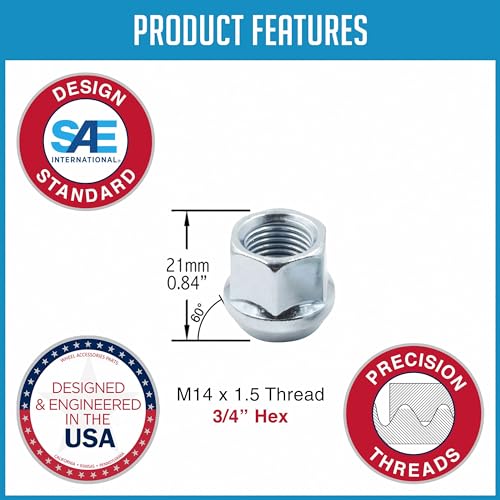 image for Wheel Accessories Parts 32 Pcs M14x1.5 14x1.5 Thread Open End Bulge Ac