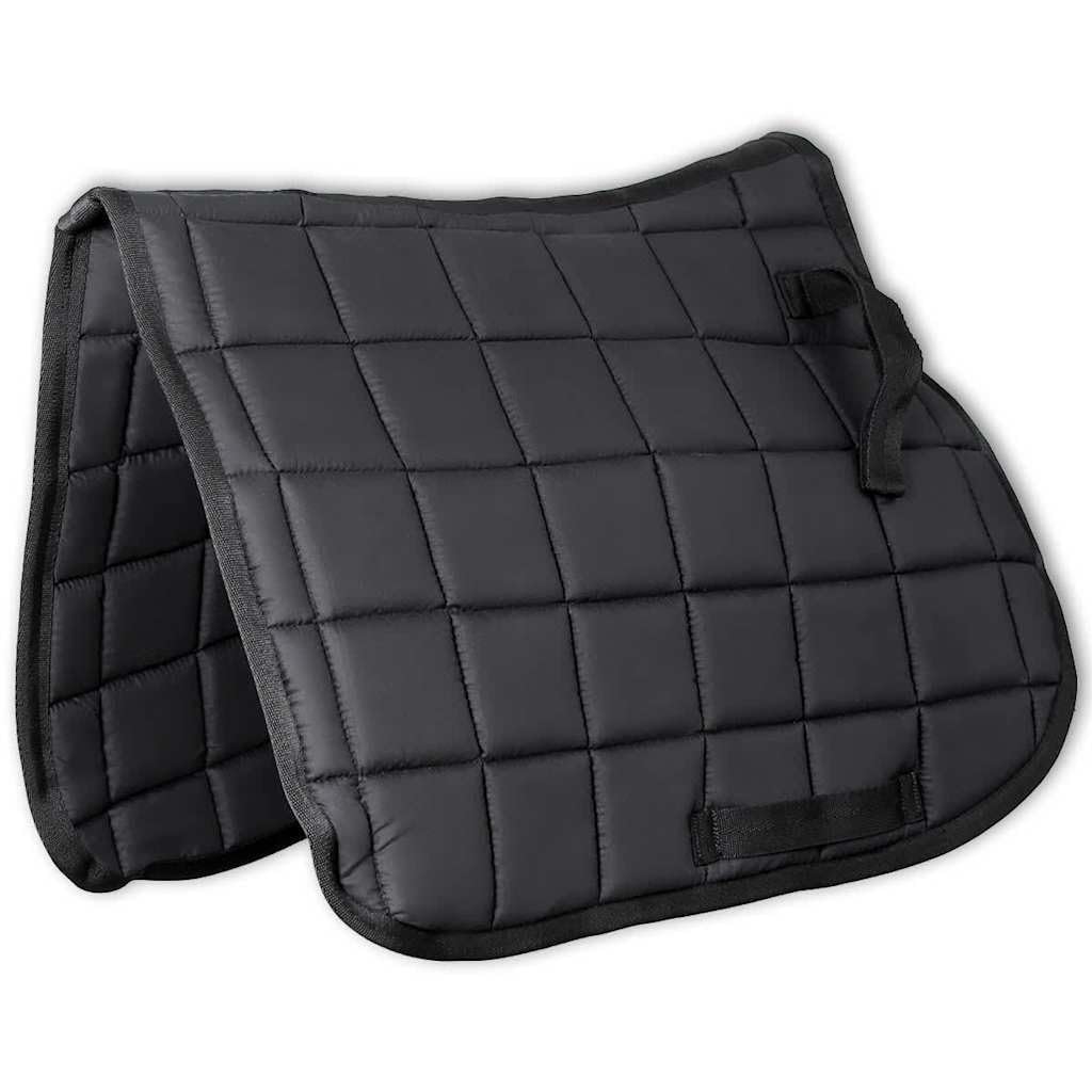 Set di sella per pony, 25,4 cm, colore nero, con coprisella imbottito, staffa, cintura e supporto per staffe, imbottita ergonomica, per una comoda equitazione su pony, ideale per il tempo