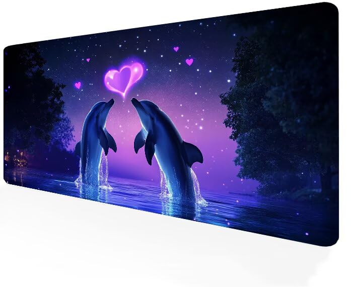 Tapis de souris XXL violet antidérapant pour éviter les glissements