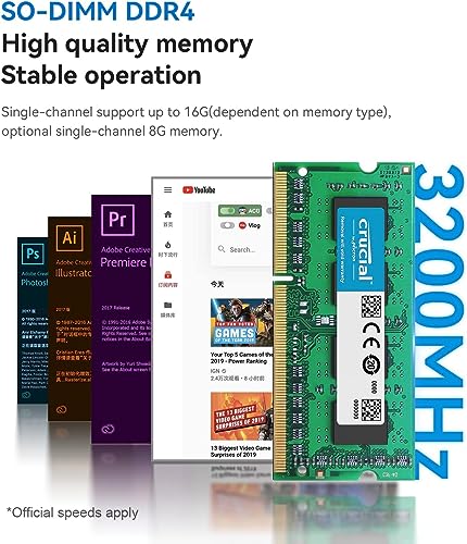 Image of Beelink Mini PC, Mini S12 Mini Computer Intel 12th Gen Quad-Core N95, 8GB DDR4 RAM 256GB SSD, Dual HDMI 4K UHD /Gigabit Ethernet /Dual WiFi /BT4.0 / Window 11 Pro, Black