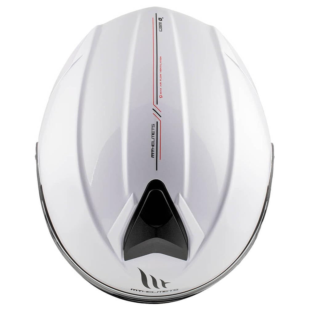 MT Genesis SV Blanco - Casco de Moto Modular Abatible con Visor Solar - Homologado ECE 22.06 (M)