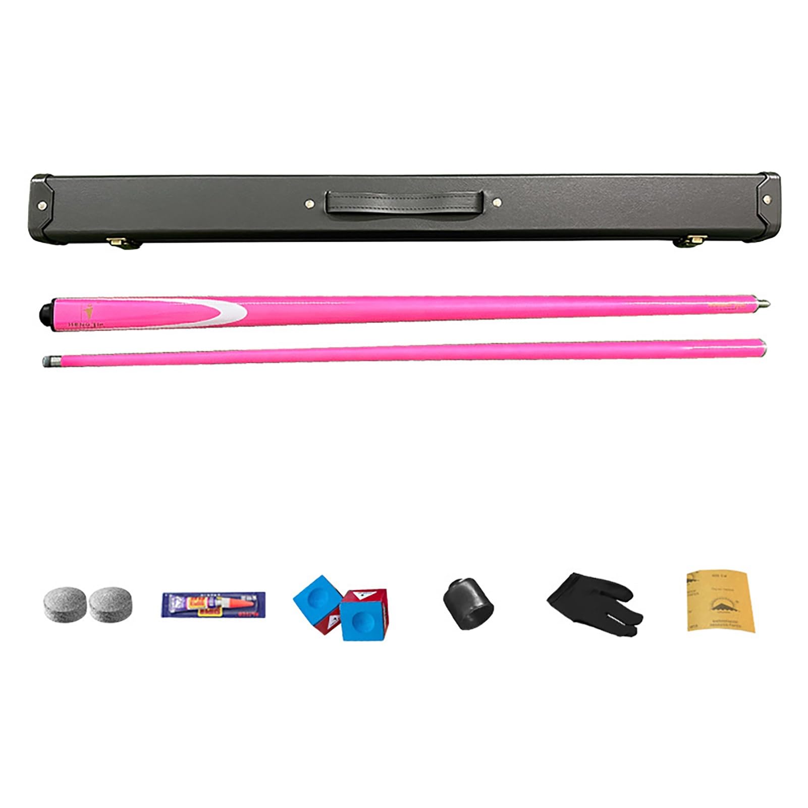 HTDRE Premium snooker cues,carbon fibre pool cue,1/2 Jointed Carbon Fibre Billiard Cue Pool Cue Stick for for All Billiards Enthusiasts,58 Inch Pool Cue with Hard Case & 2 Pool Cue Chalk