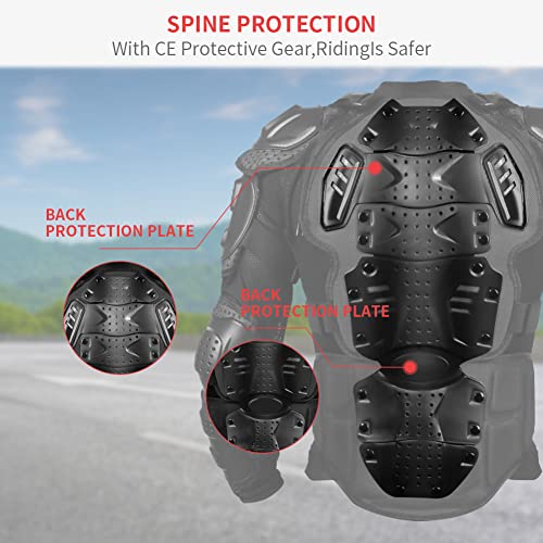 Adult Motorcycle Protective Jacket And Knee Pads, Back Spine Chest Protector, Full Body Armor For Motocross Dirt Bike Gear (As1, Alpha, Xx_L, Regular, Regular) #TOP3