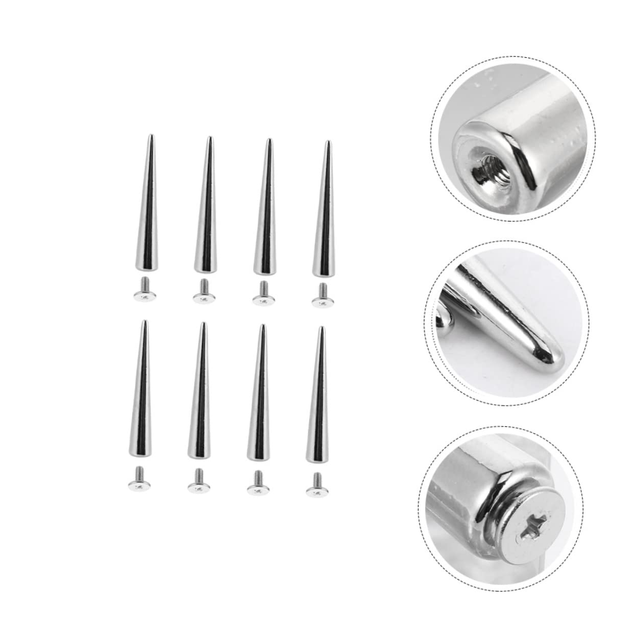 SEWACC 72piezas Remaches Punk De Metal Punta Forma Para Proyectos De Bricolaje Accesorios De Cuero y Decoración Rockera Fácil Instalación y Alta Durabilidad