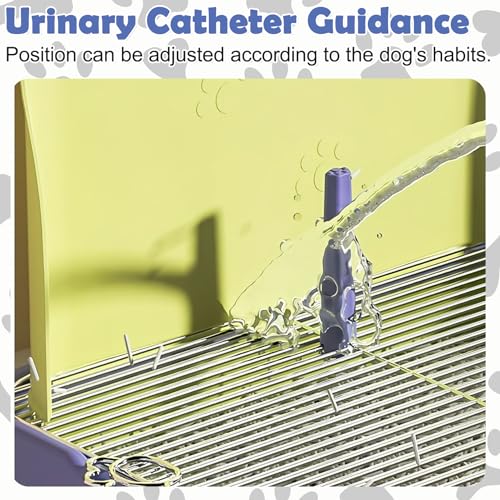 PINVNBY Dog Potty Toilet with Wall Column, Indoor Pet Dog Training Toilet Potty Tray, Portable Training Pee Pads Holder, Removable Mesh Dog Litter Box for Dogs(Green-Blue) PINVNBY Dog Potty Toilet with Wall Column, Indoor Pet Dog Training Toilet Potty Tray, Portable Training Pee Pads Holder, Removable Mesh Dog Litter Box for Dogs(Green-Blue)