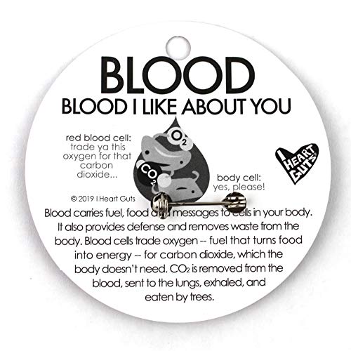 I Heart Guts Blood Drop Lapel Pin - All You Bleed is Blood Enamel Pin