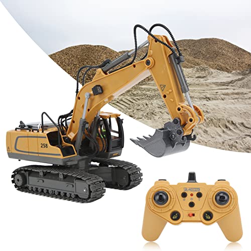 RC Excavator, 11 Channels 2.4Ghz 1:20 Excavator Construction Tractor Rotatable Remote Control Excava