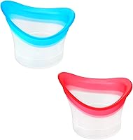 2-Pack Silicone Eye Wash Cups - Portable Eye Rinse Kit for Dry Eyes, Contacts, Dust, Makeup & Irritants Relief
