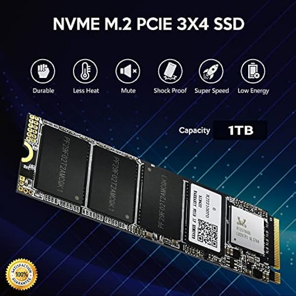 InnoMaker 1TB SLC Cache 3D NAND TLC NVMe M.2 2280 PCIe Gen 3x4 Internal SSD Solid State Hard Drive Memory Card Read/Write Speed up to 3500/2200MB/s for Laptop PC Desktop ARM SBC Boards (1TB) (1TB)