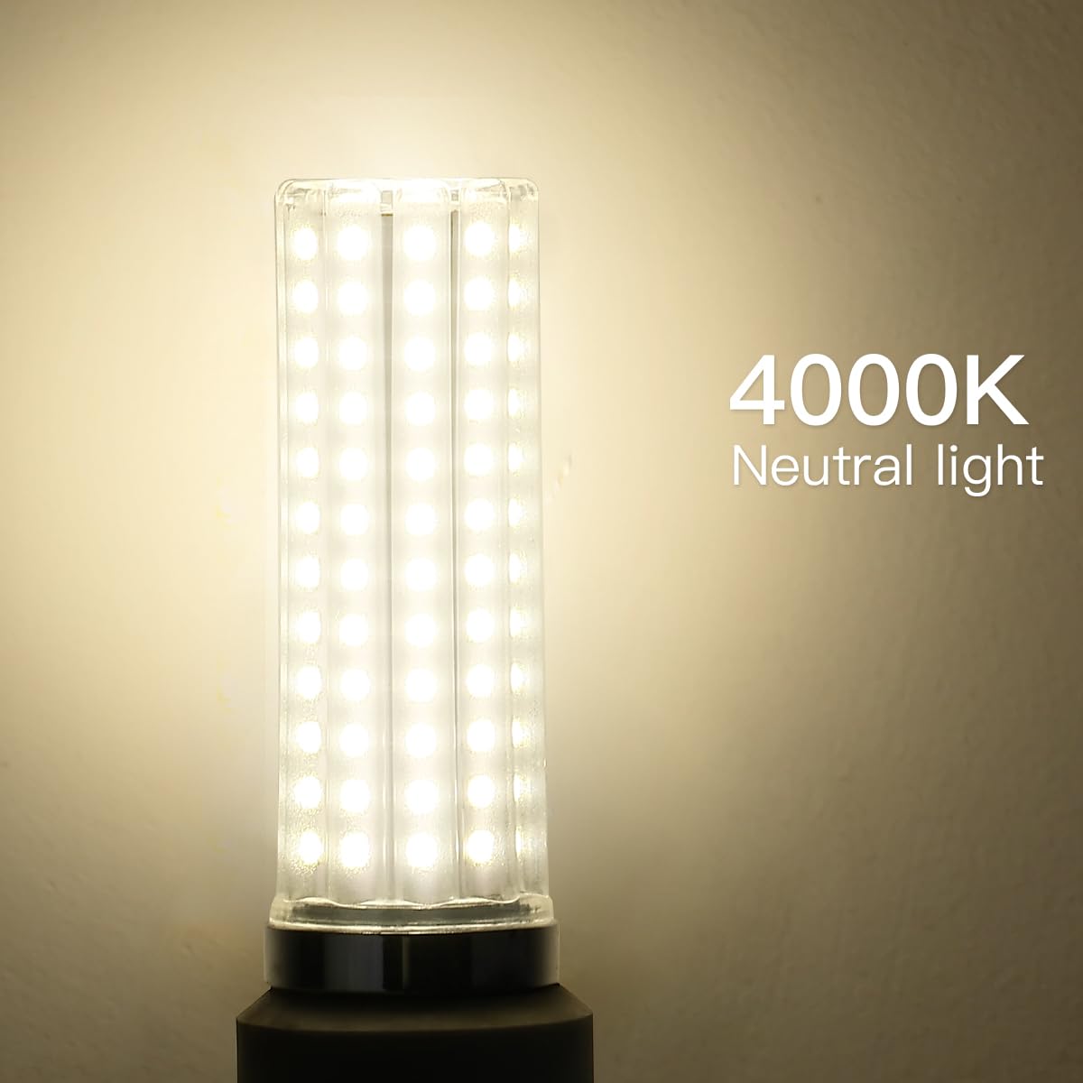 SAUGLAE E27 Lampadina di Mais LED 15W, Bianca Naturale 4000K, Equivalente a Lampadine a Incandescenza 120W, 1700 Lumen, Lampadine a LED a Vite Edison, 4-Pack