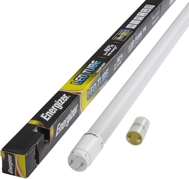 Energizer HighTech T8 LED Tube - Retrofit Fluorescent Tube Replacement - Includes Starter - Bundles of x2/x4/x6/x12 Available! (1x - 5FT - Day Light)