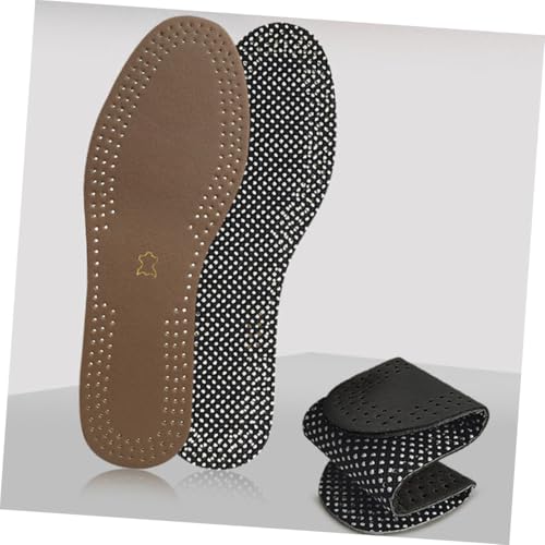 2 pares de plantillas de cuero transpirables para hombre miniatura 3