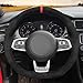 MEWANT Hand Sewn Steering Wheel Cover Wrap for Golf 7 GTI 2013-2020/Polo GTI 5/6 2014-2021/Arteon/Tiguan/Touran/T-ROC/Jetta/Passat/Passat Variant
