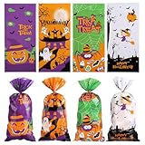 LEMESO ハロウィン お菓子袋 50枚 ラッピング 袋 小分け プチギフト キャンディ チョコレート 包装 配る用 バッグ 大量 景品 プレゼント らっぴんぐ ふくろ ギフトバッグ お菓子入れ物