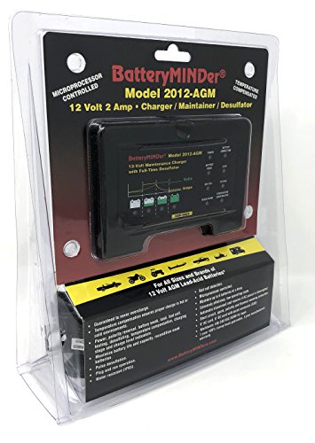 BatteryMINDer 2012-AGM - AGM Batteries Only - 12 Volt-2 Amp Battery Charger, Battery Maintainer, and Battery Desulfator for Odyssey, Optima * AGM Lead-Acid Batteries