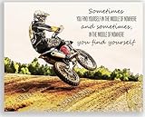 Inspirational Wall Art Co. - Find Yourself - Motocross Fox Moto Gift Teens Dirtbike ATV Freestyle Racing Gift Boys Motivation Quotes Posters Print for Home Office Decor - 11X14 inches