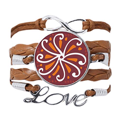 Bracelet ancienne civilisation mexique totems en corde tordue de cuir noir