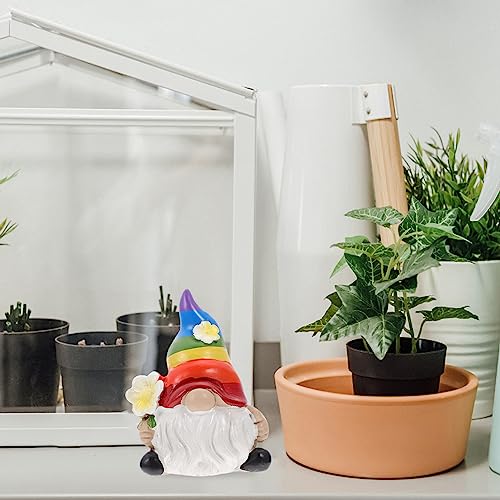 Cabilock Small Rainbow Gnome Garden Statue Scandinavian Tomte Nisse Figurine Gay Pride Lgbtq Cheer Up Decorations For Home Farmhouse Kitchen Decor (2.7X4.3 Inch) #TOP3