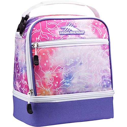High Sierra Stacked Compartment Lunch Bag, Unicorn Clouds/Lavender/White, One Size