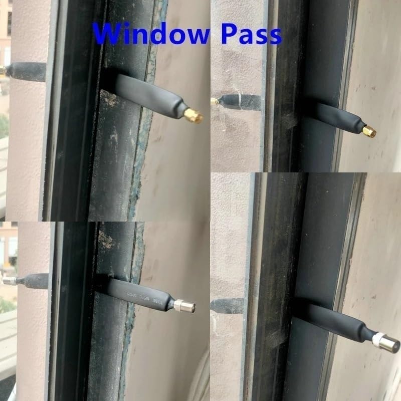 LIHUA Conector Hembra Cable coaxial Pasa casa/Coche Ventana Puerta(TV M to TV M,40CM)