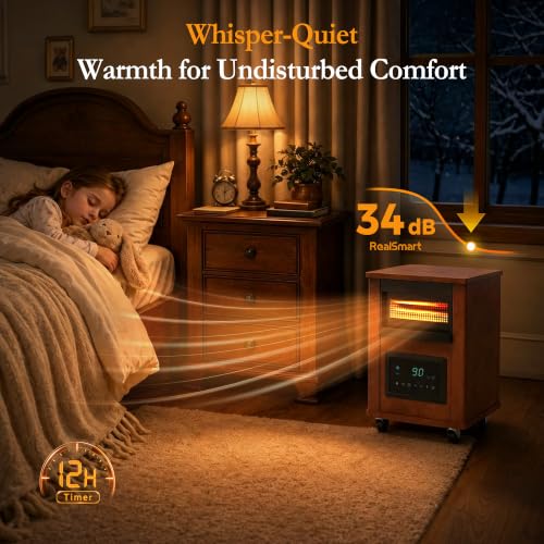 Image of RealSmart Infrared Space Heater 1500W Electric Heater for Indoor Use