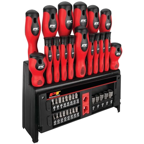 Performance Tool W1727 39-Piece Screwdriver Set with Rack