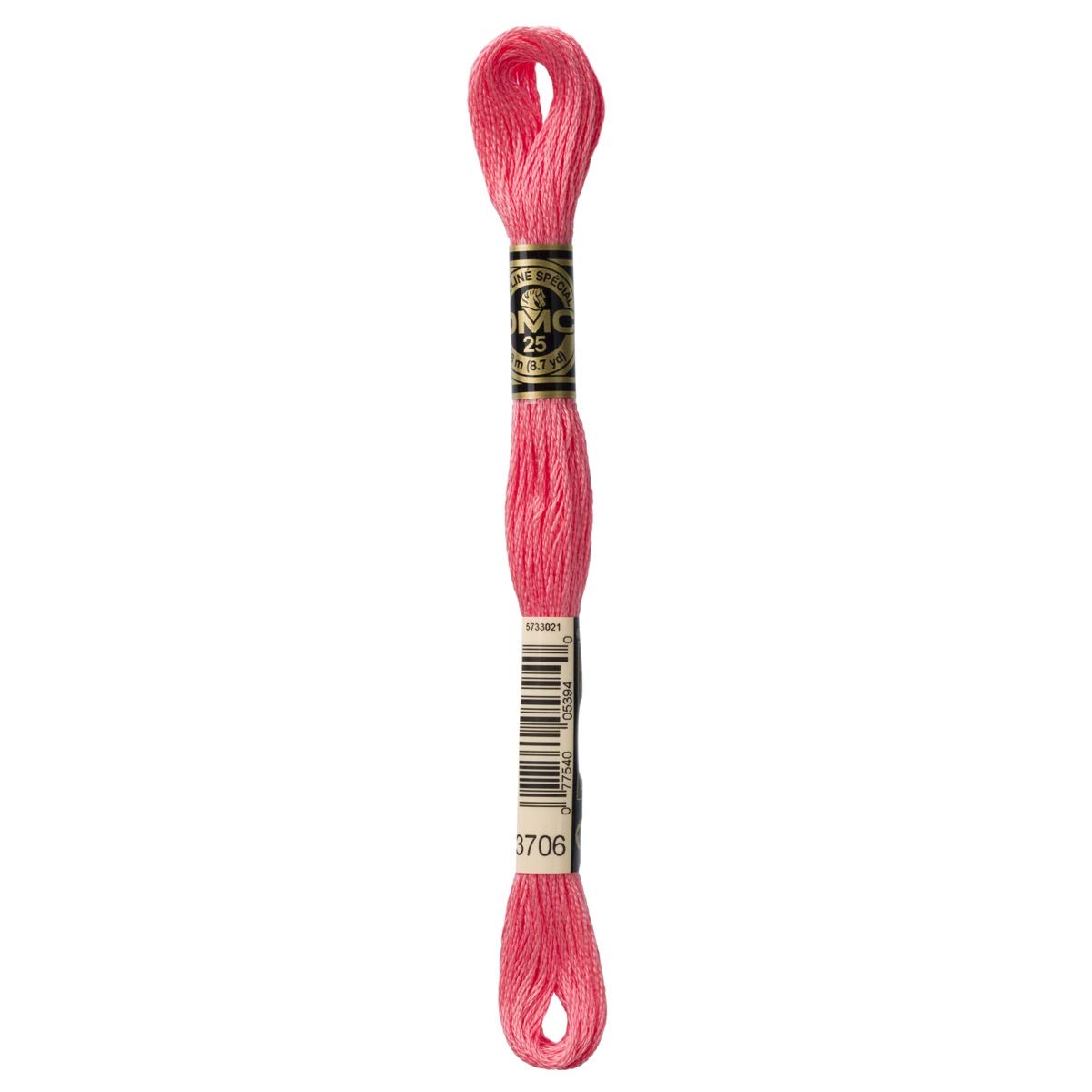 DMC Embroidery Floss Mouline Stranded Cotton Thread for Hand Embroidery and Sewing - Colour No: 3706-12 x 8m Skeins — image 1