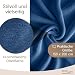 WOHNWOHL® Kuscheldecke (150x200cm) • Weiche Tagesdecke • Sofadecke • Wohndecke • Schlafdecke • Oeko-Tex zertifizierte Baumwolldecke • Samtig weiche Decke • Farbe: Kobalt