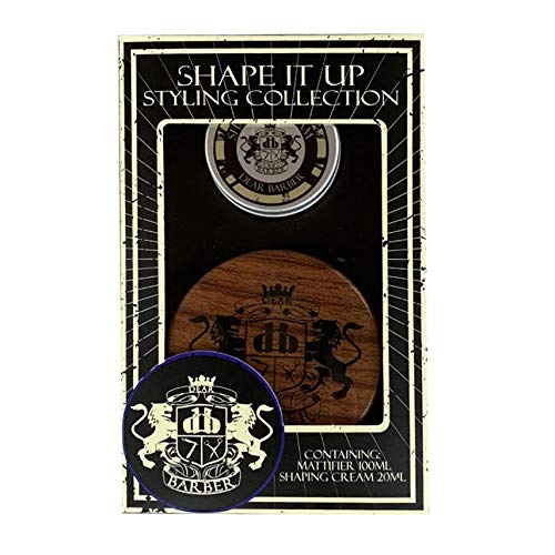 Dear Barber Shape it Up Men's Grooming and Hair Styling Mattifier and Shaping Cream Christmas Gift Set Collection