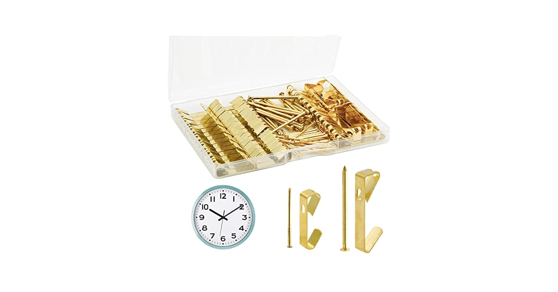 Set 39 Ganci Per Parete - Supporti Per Quadri, Orologi E Specchi Su Muratura E Cartongesso