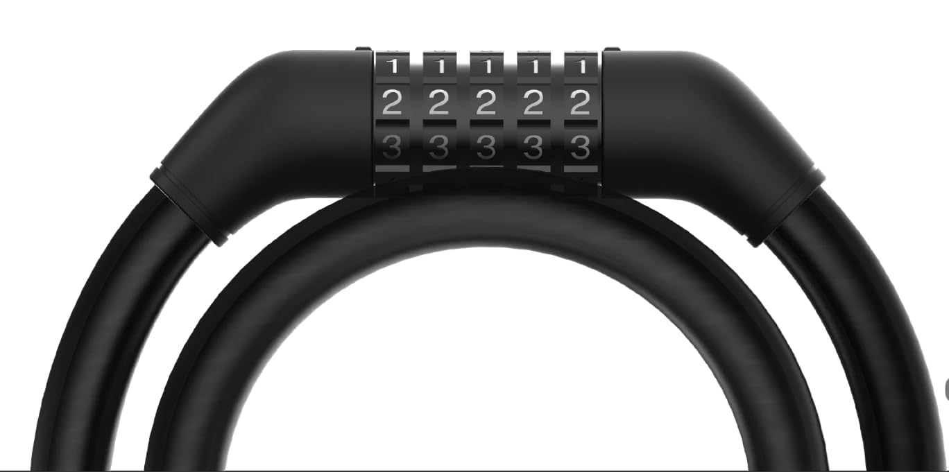 Xiaomi Cable Mi Scooter Lock - Candado Antirrobo Patinete Eléctrico | Candado Numérico para Scooter | Candado con Combinación Color Negro