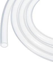3.3ft Silicone Tubing 5mm ID 7mm OD Clear Industrial Plastic Tubing Pure Silicone Hoses for Pump Siphoning Draining Irrigation Brewing