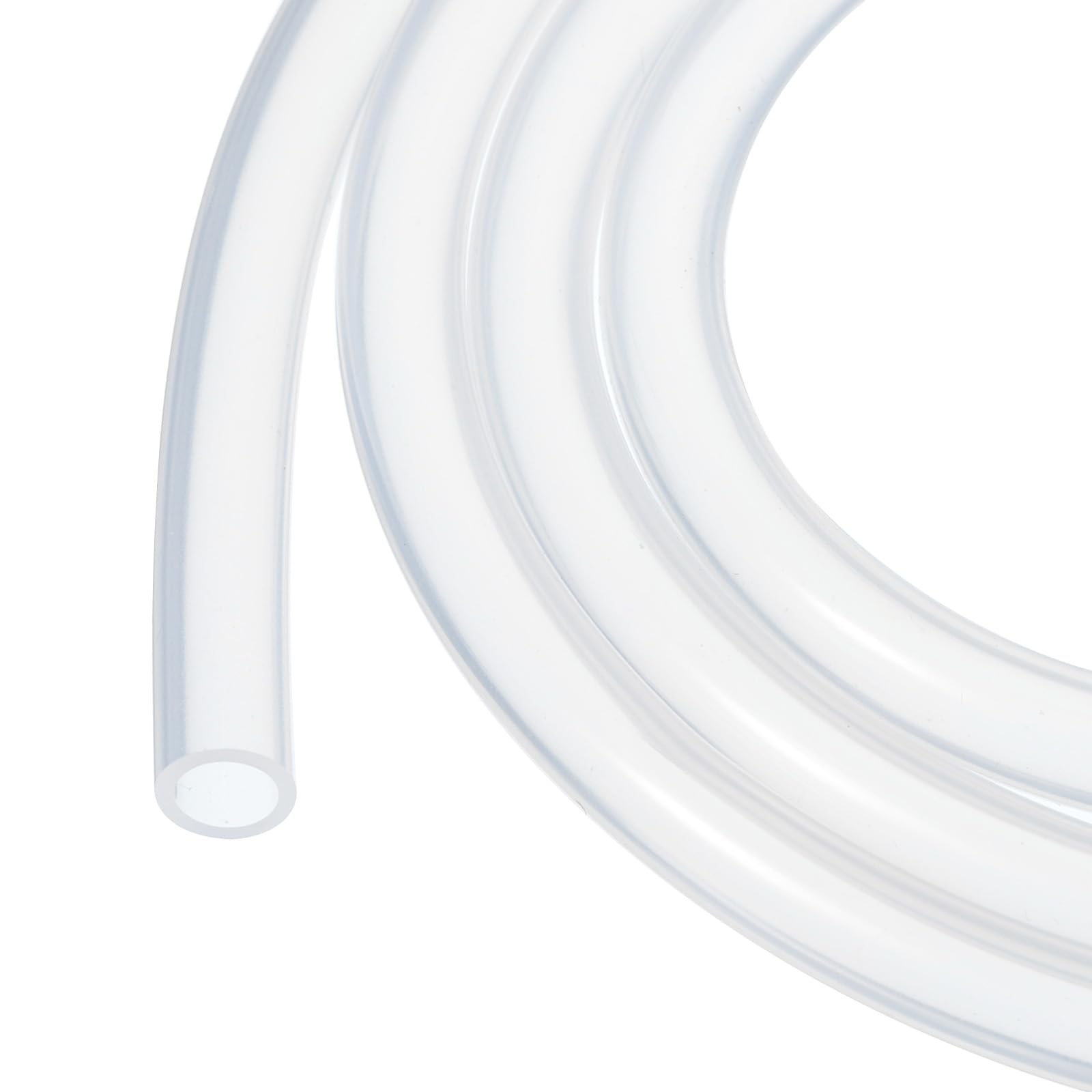 3.3ft 3/16" ID x 9/32" OD Silicone Tubing Clear 5mm x 7mm Industrial Plastic Tubing Pure Silicone Hoses for Pump Siphoning Draining Irrigation Brewing