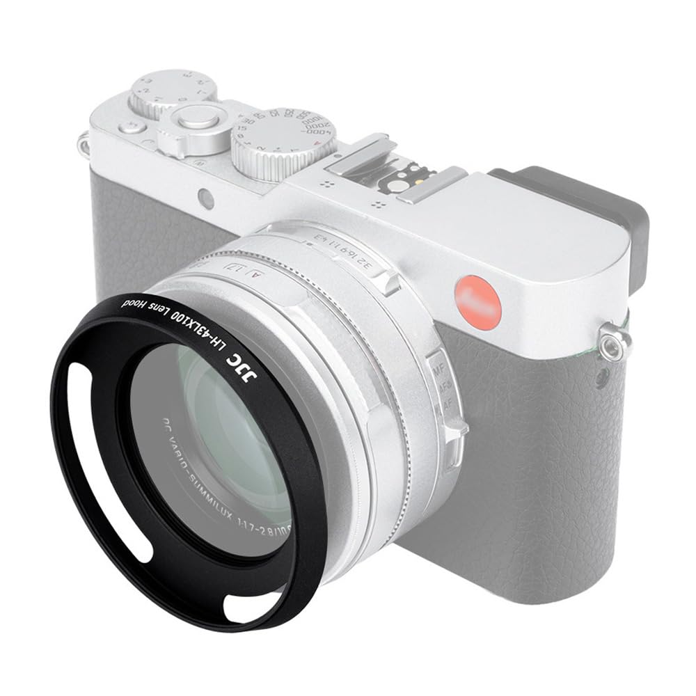 JJC LH-43LX100 Metal Circular E43 Lens Hood for Leica D-Lux 8, D