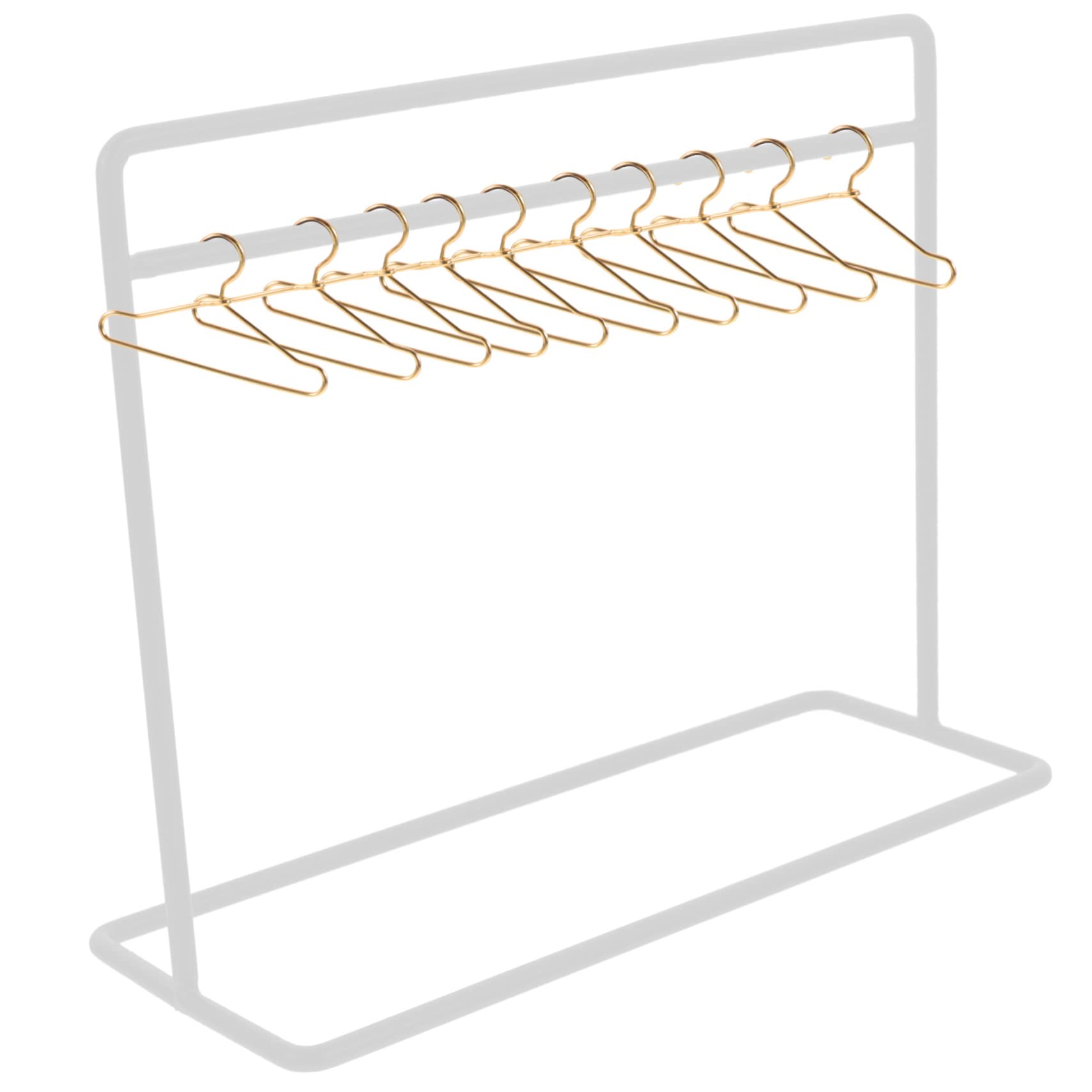 Toddmomy Doll Dress Rack 11pcs Mini Hangers Iron Doll Hangers Set for Dollhouse Office Decor Easy to Store