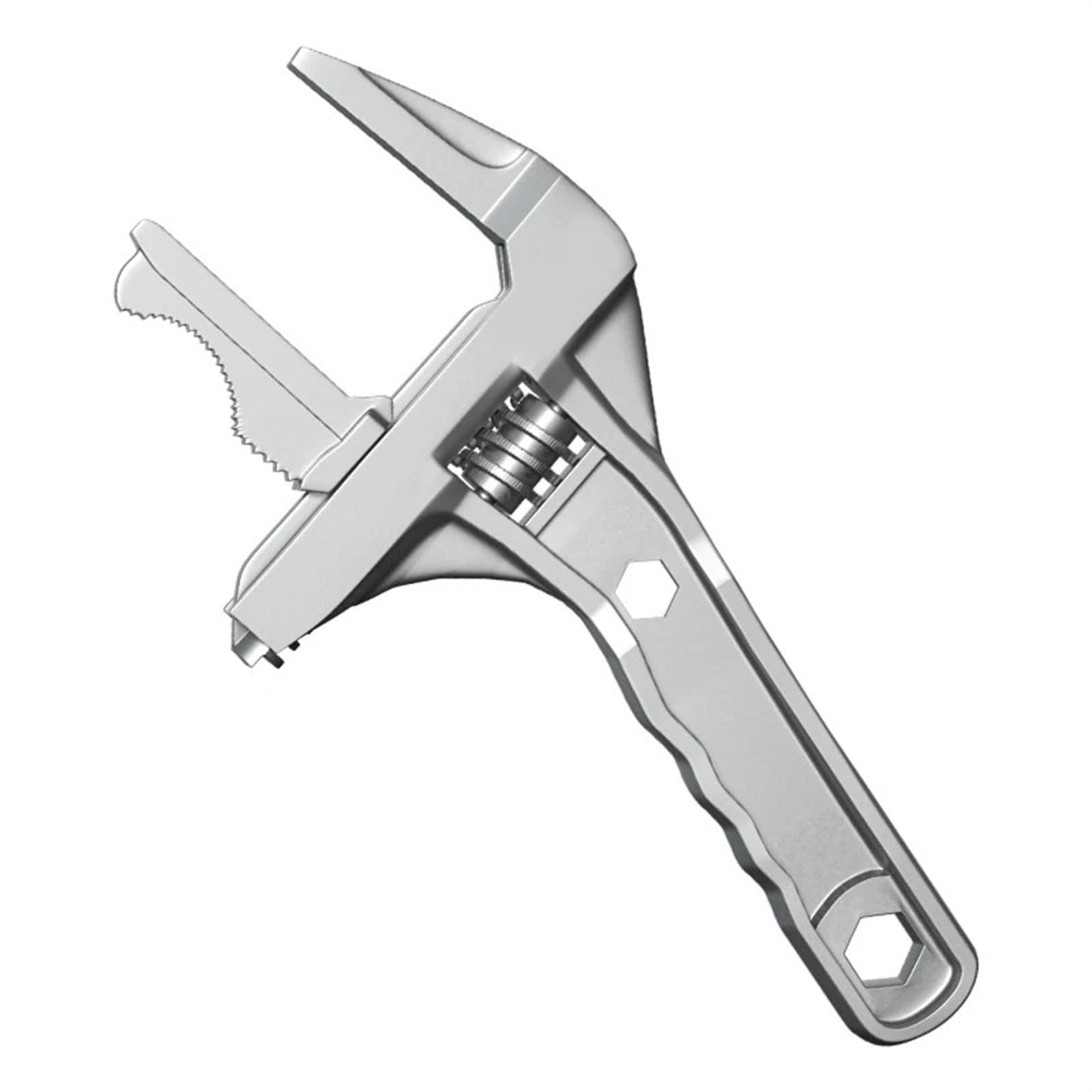 AVIMYA Multifunctional Large Opening Wrench Universal Sanitary Wrench Tool Live Mouth Short Handle Adjustable Kitchen Bathroom Wrench (Color : Ratchet Save Effort)