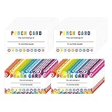 320 Pieces Punch Cards Incentive Student Reward Card Awards Loyalty Cards for Classroom Kids Behavior Teachers Students Business Punch 3.5 x 2 Inch（2 Styles）