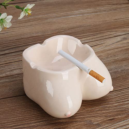 Creative Burger Ashtray - Handmade Stoneware, Cute Home/Office Decor, Novelty Gift (Yellow)