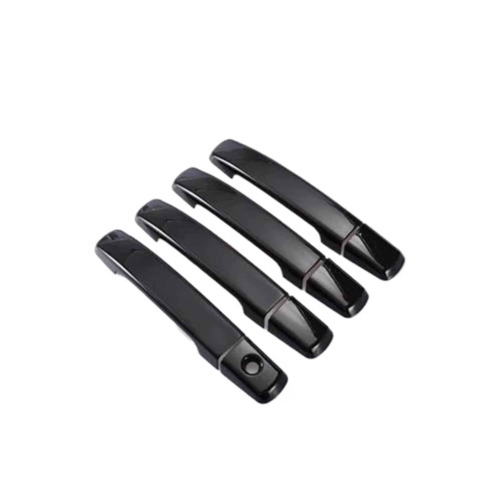 YIJIAVSX Glossy Black Chrome Car Door Handle Cover Stickers Styling for Nissan for Qashqai J10 2007-2013 (Black 0 Button)
