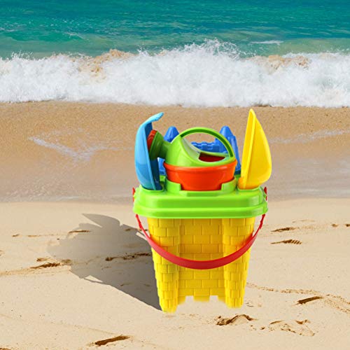 6 unidades/pacote Conjunto de brinquedos de areia de praia Kit de pá de balde de castelo Brinquedo d