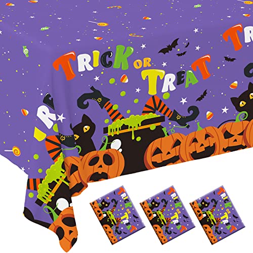 Gatherfun Halloween Disposable Tablecloth - Plastic Table Cover f...