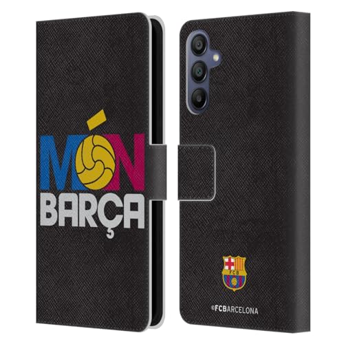 Funda FC Barcelona Samsung A15 carcasa cuero tipo libro con tarjetero integrado