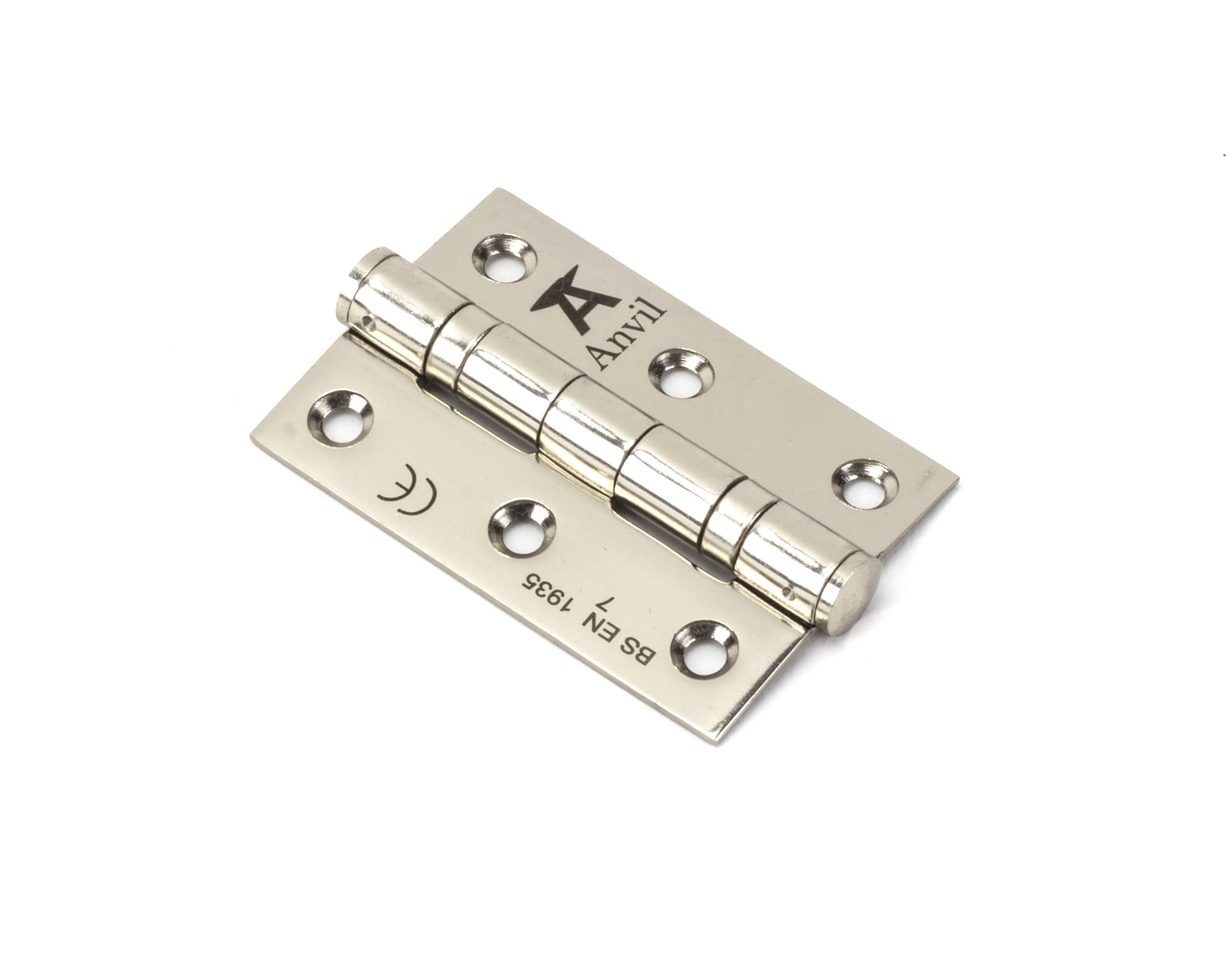 From The Anvil Polished Nickel 3 Inch Ball Bearing Butt Hinge (Pair) ss