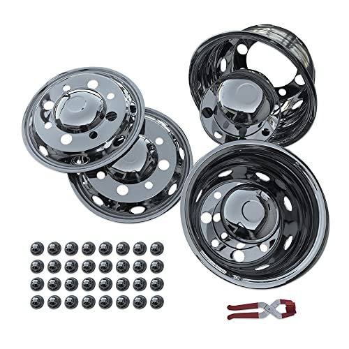 新ISO トラック ステンレス ホイールライナー 19.5インチ 8H前後セット Amazon | 新ISO 8H 全車 対応 トラック ステンレス ホイールライナー