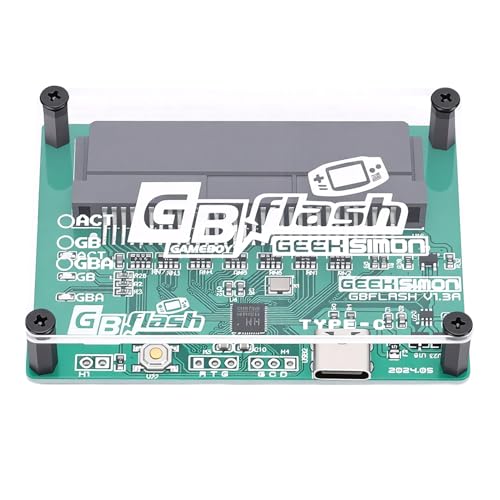 Sxhlseller Quemador de Tarjetas de Juego USB, Lector de Quemador de Tarjetas de Juego GBA GBC, Herramienta de Recuperación de Cartuchos de Respaldo de ROM USB con Cable de Datos Tipo C