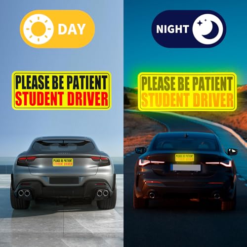 image for KUWSEIY 3pcs Student Drive Magnet for Car, Please Be Patient Student D