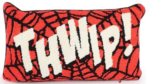 Jay Franco Needlepoint Decorative Pillow 15 Inch Kids Ultra-Soft Stuffed Plushie & Cozy Throw Pillow Official Licensed Product Red - Spiderman