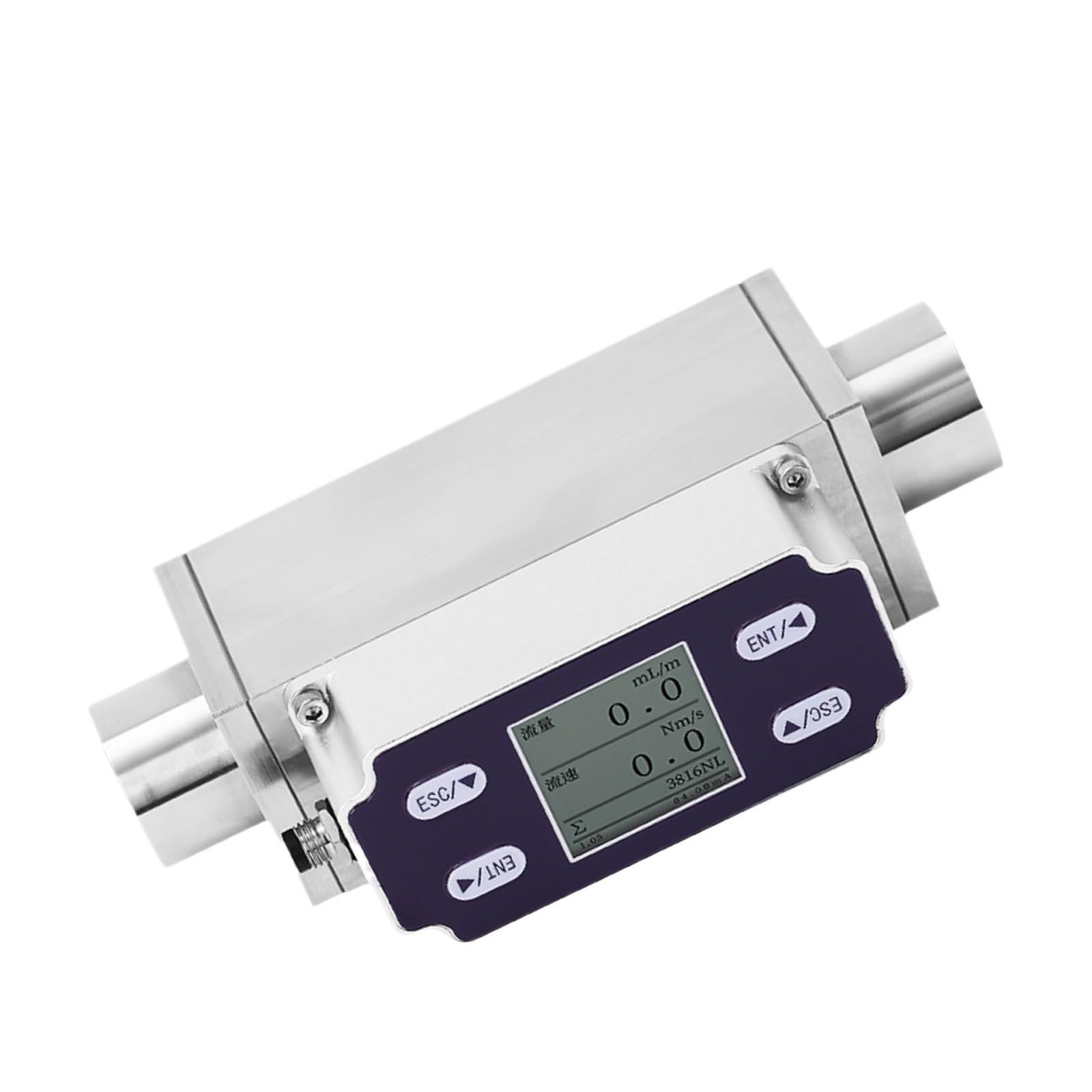 QfUxYYSLD Tiny MEMS Thermal Mass Gas Flow Meter Digital Air Flow Sensor 4-20mA RS485 PNP DC24V High Precision Industrial(Air 2-200L-min)