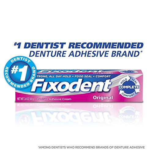 Fixodent Original Denture Adhesive Cream-2.4 Oz, 4 Pk #TOP5